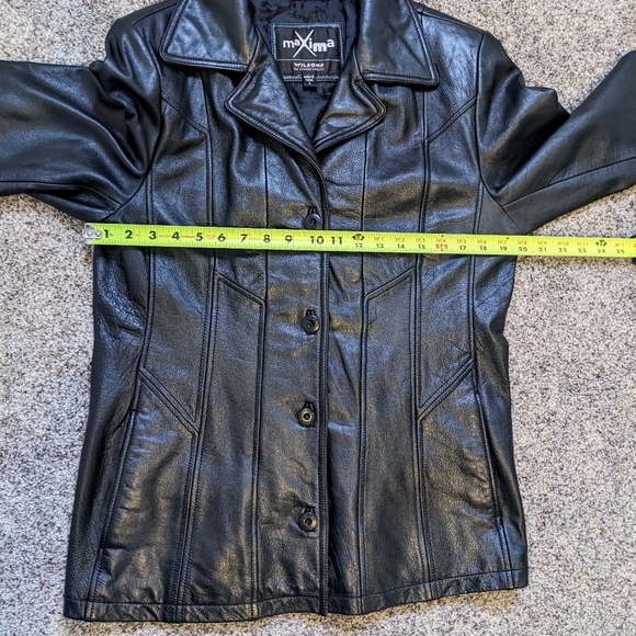 Vintage 90s Wilsons Maxima 100% Leather Jacket - Picture 6 of 12